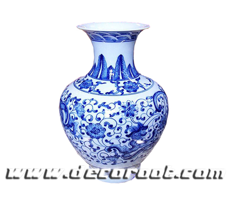 chinaware---blue{&white archaize vase